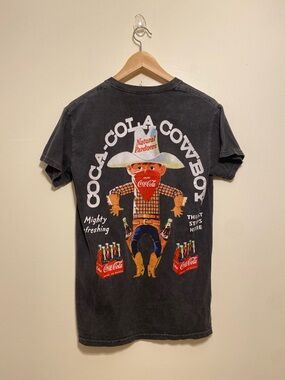 Coca Cola Black Tee with Red Logo - Men's Short Sleeve. Size S